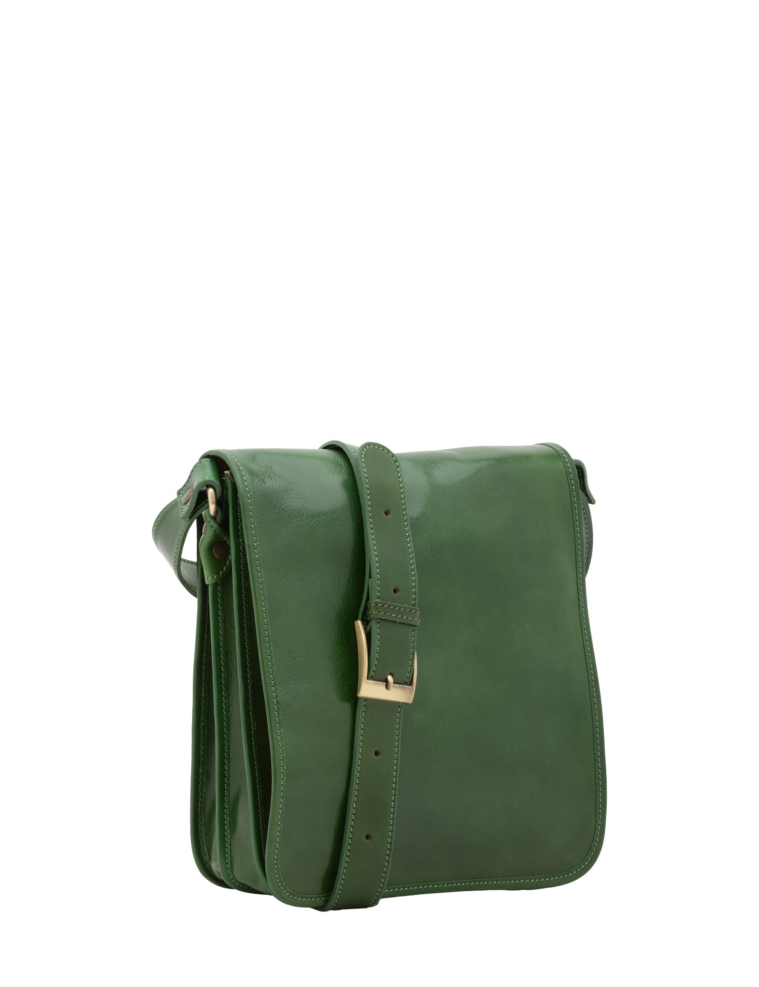 Borsa a tracolla uomo in vera pelle Made in Italy 5550-Verde I Fratelli