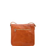 Borsa a tracolla uomo in vera pelle Made in Italy 5551-Cognac I Fratelli