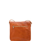 Borsa a tracolla uomo in vera pelle Made in Italy 5551-Cognac I Fratelli