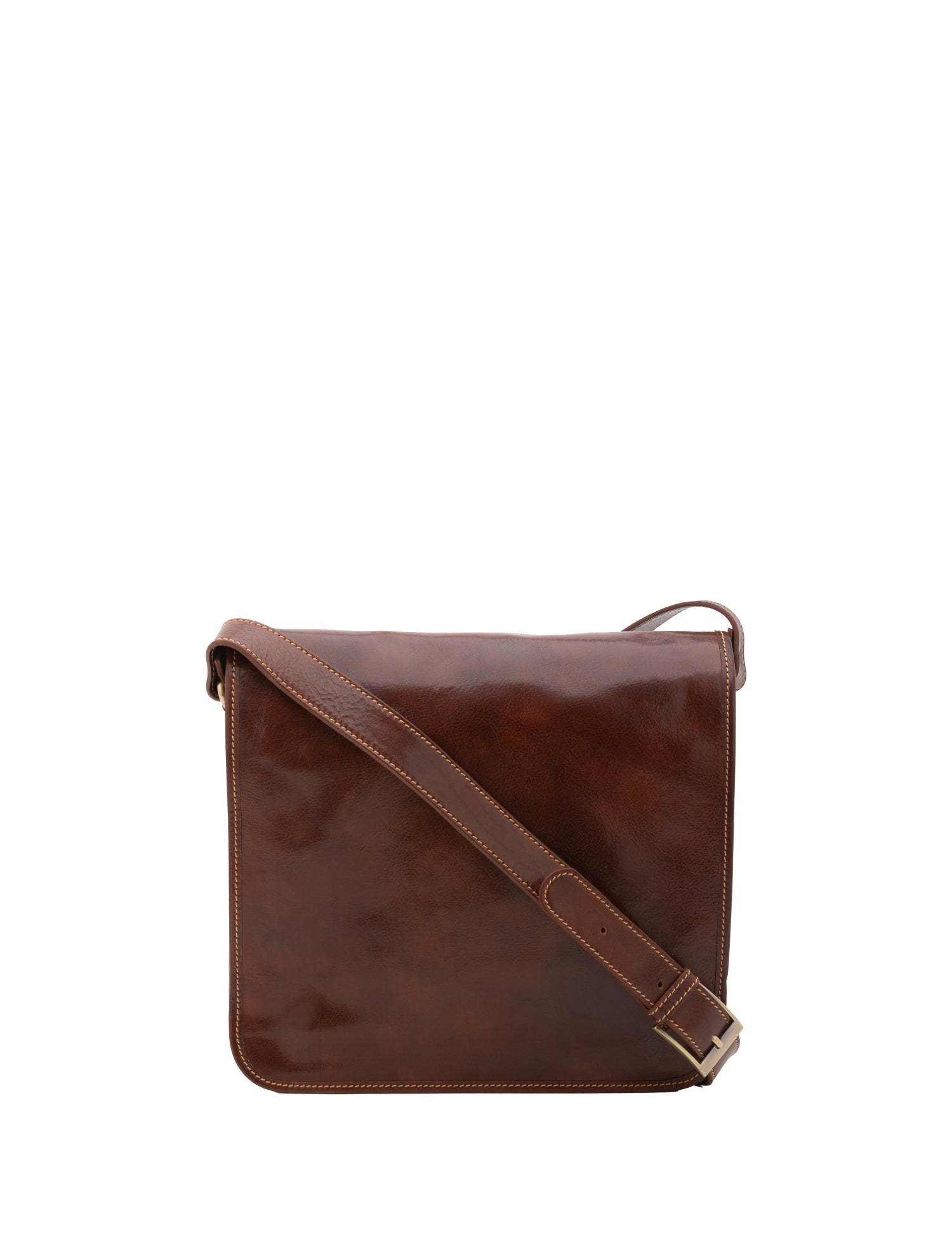 Borsa a tracolla uomo in vera pelle Made in Italy 5551-Marrone I Fratelli