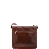 Borsa a tracolla uomo in vera pelle Made in Italy 5551-Marrone I Fratelli