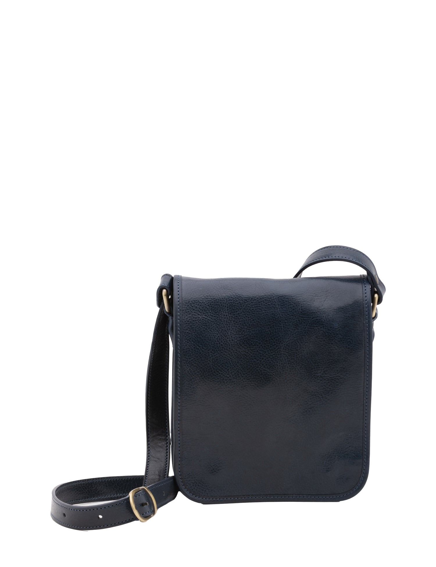 Borsa a tracolla uomo in vera pelle Made in Italy 5552-Blu I Fratelli