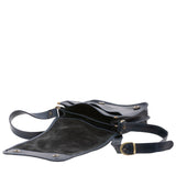 Borsa a tracolla uomo in vera pelle Made in Italy 5552-Blu I Fratelli