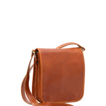 Borsa a tracolla uomo in vera pelle Made in Italy 5552-Cognac I Fratelli