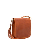 Borsa a tracolla uomo in vera pelle Made in Italy 5552-Cognac I Fratelli