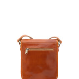 Borsa a tracolla uomo in vera pelle Made in Italy 5552-Cognac I Fratelli