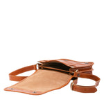 Borsa a tracolla uomo in vera pelle Made in Italy 5552-Cognac I Fratelli