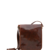 Borsa a tracolla uomo in vera pelle Made in Italy 5552-Marrone I Fratelli