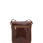 Borsa a tracolla uomo in vera pelle Made in Italy 5552-Marrone I Fratelli
