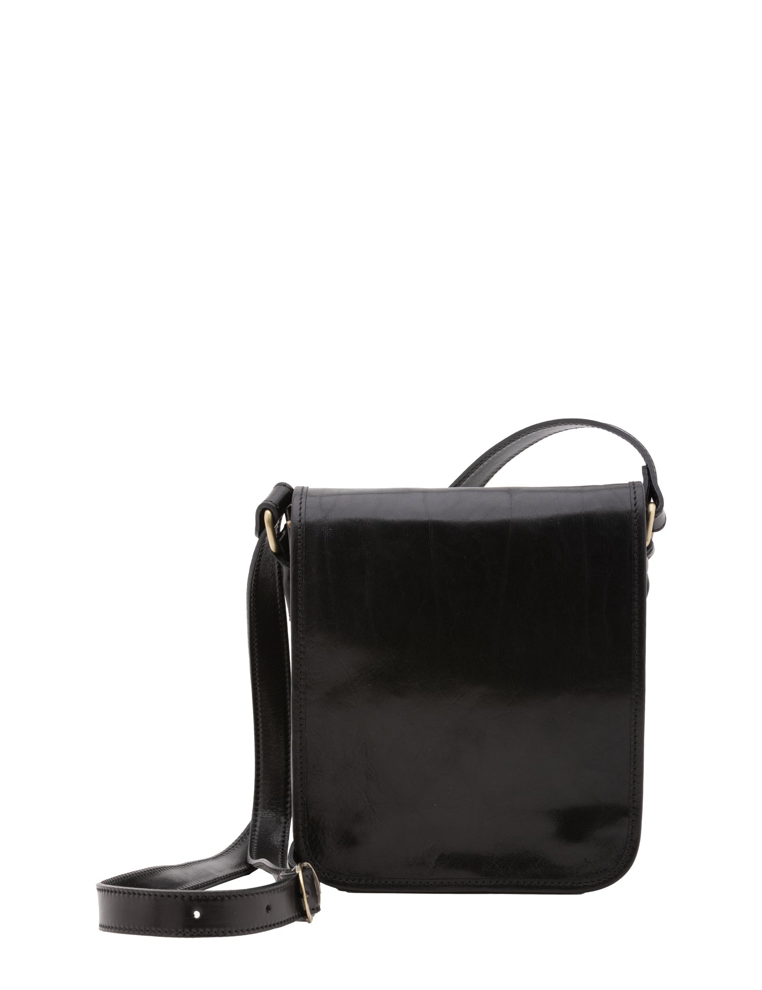 Borsa a tracolla uomo in vera pelle Made in Italy 5552-Nero I Fratelli