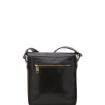Borsa a tracolla uomo in vera pelle Made in Italy 5552-Nero I Fratelli