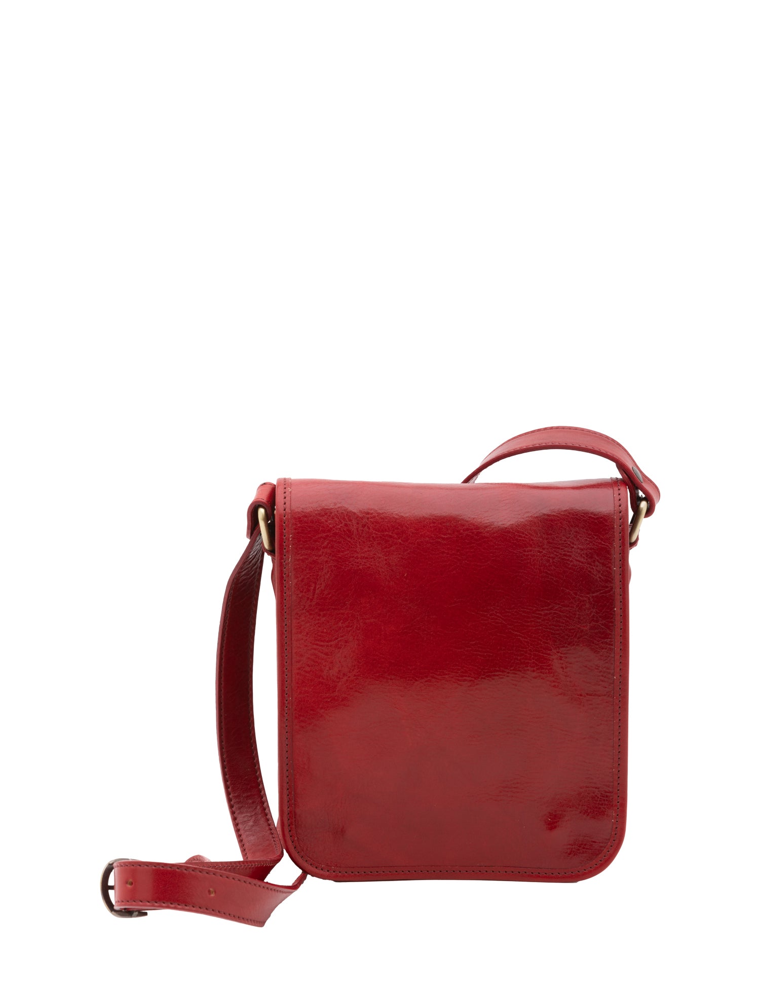 Borsa a tracolla uomo in vera pelle Made in Italy 5552-Rosso I Fratelli