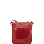 Borsa a tracolla uomo in vera pelle Made in Italy 5552-Rosso I Fratelli
