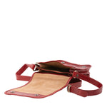 Borsa a tracolla uomo in vera pelle Made in Italy 5552-Rosso I Fratelli
