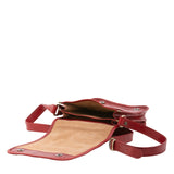 Borsa a tracolla uomo in vera pelle Made in Italy 5552-Rosso I Fratelli