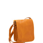 Borsa a tracolla uomo in vera pelle Made in Italy 5552-Senape I Fratelli