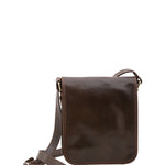 Borsa a tracolla uomo in vera pelle Made in Italy 5552-Tmoro I Fratelli