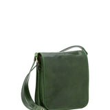 Borsa a tracolla uomo in vera pelle Made in Italy 5552-Verde I Fratelli