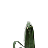 Borsa a tracolla uomo in vera pelle Made in Italy 5552-Verde I Fratelli