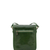 Borsa a tracolla uomo in vera pelle Made in Italy 5552-Verde I Fratelli