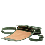 Borsa a tracolla uomo in vera pelle Made in Italy 5552-Verde I Fratelli