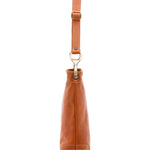 Borsa a spalla da donna 100% pelle 5553-Cognac I Fratelli