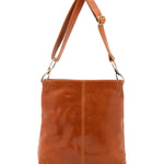 Borsa a spalla da donna 100% pelle 5553-Cognac I Fratelli