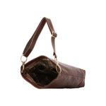 Borsa a spalla da donna 100% pelle 5553-Marrone I Fratelli