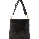 Borsa a spalla da donna 100% pelle 5553-Nero I Fratelli