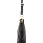 Borsa a spalla da donna 100% pelle 5553-Nero I Fratelli
