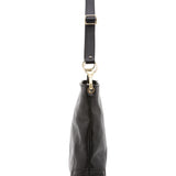 Borsa a spalla da donna 100% pelle 5553-Nero I Fratelli