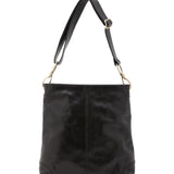 Borsa a spalla da donna 100% pelle 5553-Nero I Fratelli