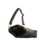 Borsa a spalla da donna 100% pelle 5553-Nero I Fratelli