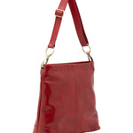 Borsa a spalla da donna 100% pelle 5553-Rosso I Fratelli