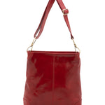 Borsa a spalla da donna 100% pelle 5553-Rosso I Fratelli