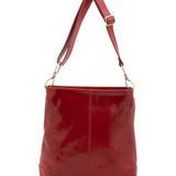 Borsa a spalla da donna 100% pelle 5553-Rosso I Fratelli