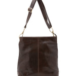 Borsa a spalla da donna 100% pelle 5553-Tmoro I Fratelli