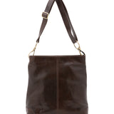 Borsa a spalla da donna 100% pelle 5553-Tmoro I Fratelli