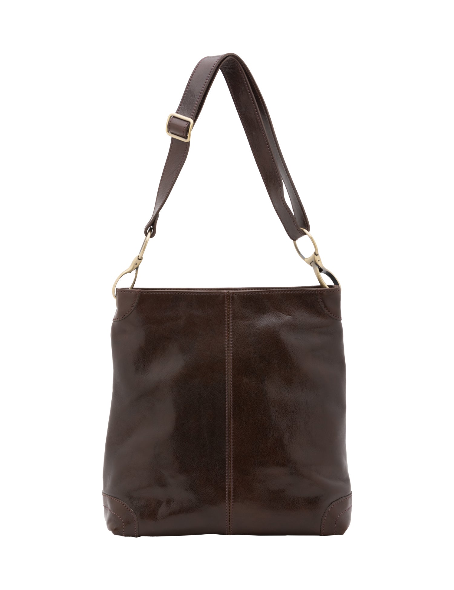 Borsa a spalla da donna 100% pelle 5553-Tmoro I Fratelli
