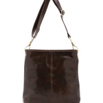 Borsa a spalla da donna 100% pelle 5553-Tmoro I Fratelli