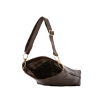 Borsa a spalla da donna 100% pelle 5553-Tmoro I Fratelli