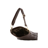 Borsa a spalla da donna 100% pelle 5553-Tmoro I Fratelli