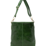Borsa a spalla da donna 100% pelle 5553-Verde I Fratelli