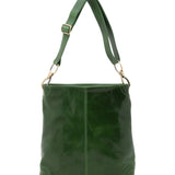 Borsa a spalla da donna 100% pelle 5553-Verde I Fratelli