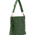Borsa a spalla da donna 100% pelle 5553-Verde I Fratelli