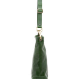 Borsa a spalla da donna 100% pelle 5553-Verde I Fratelli