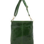 Borsa a spalla da donna 100% pelle 5553-Verde I Fratelli