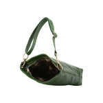 Borsa a spalla da donna 100% pelle 5553-Verde I Fratelli