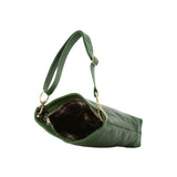 Borsa a spalla da donna 100% pelle 5553-Verde I Fratelli