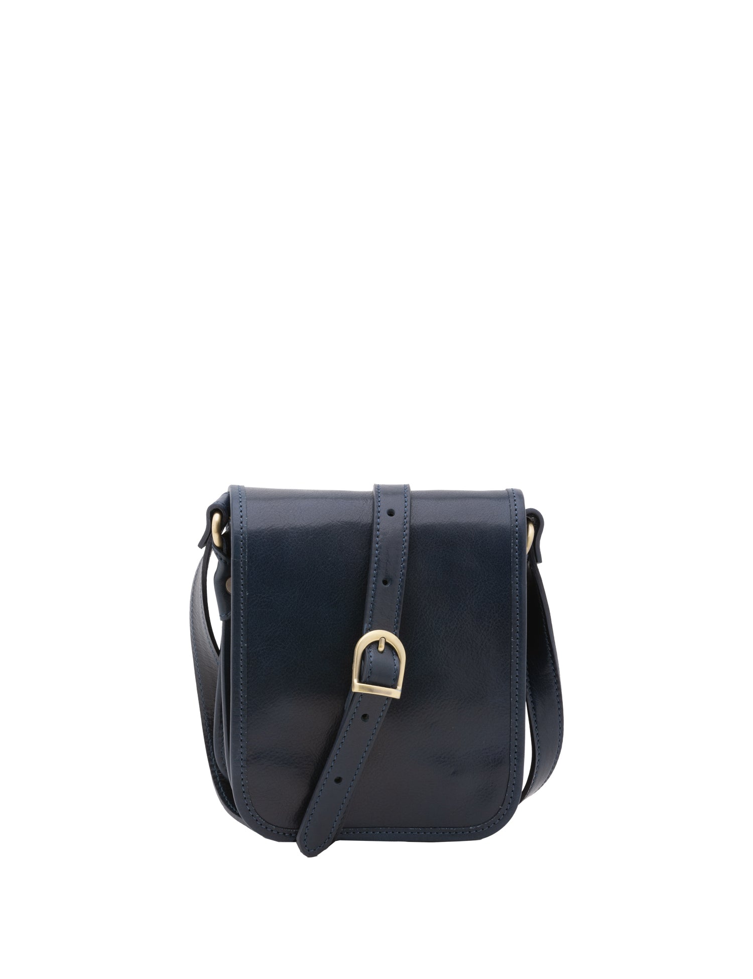 Borsa a tracolla da uomo in vera pelle Made in Italy 5554-Blu I Fratelli